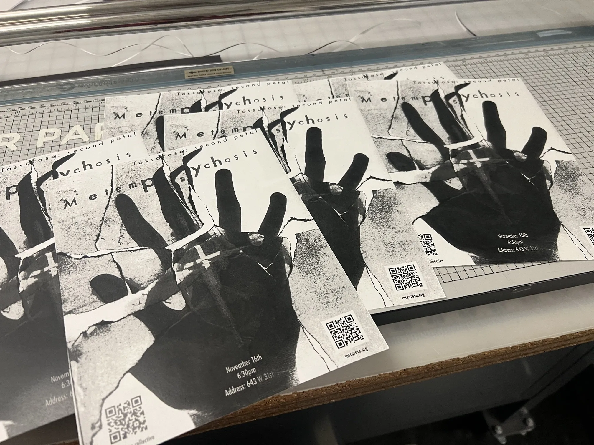 Metempsychosis, printed flyers