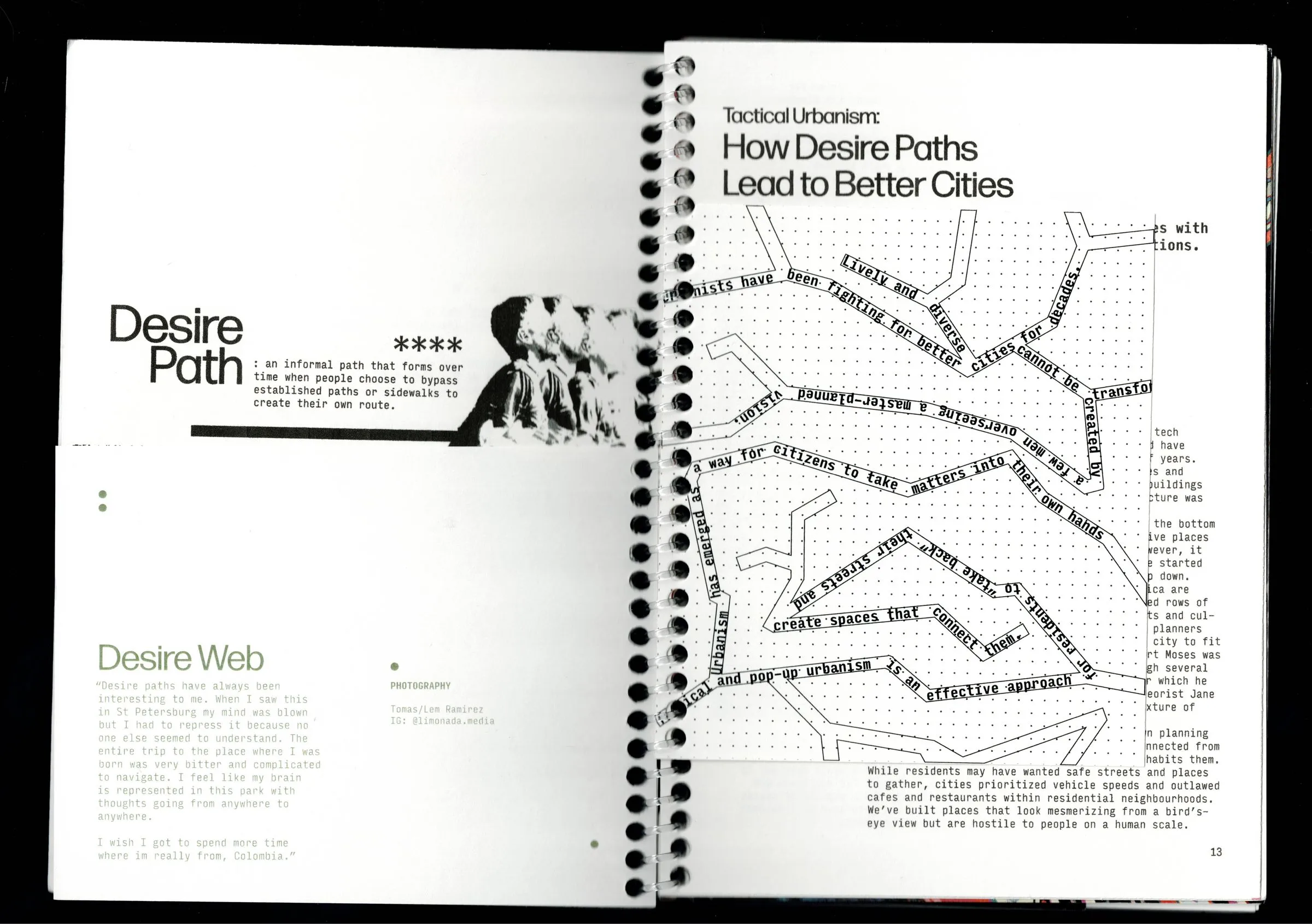 Tactical Urbanism essay with folded inner page