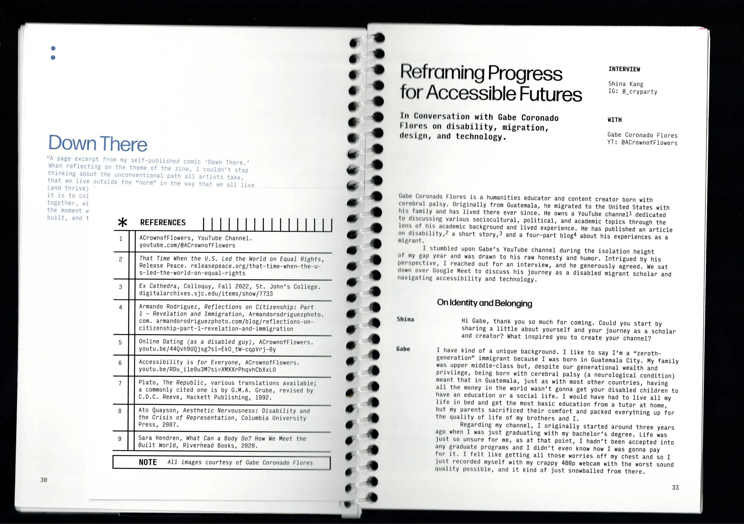 Reframing Progress interview with references page