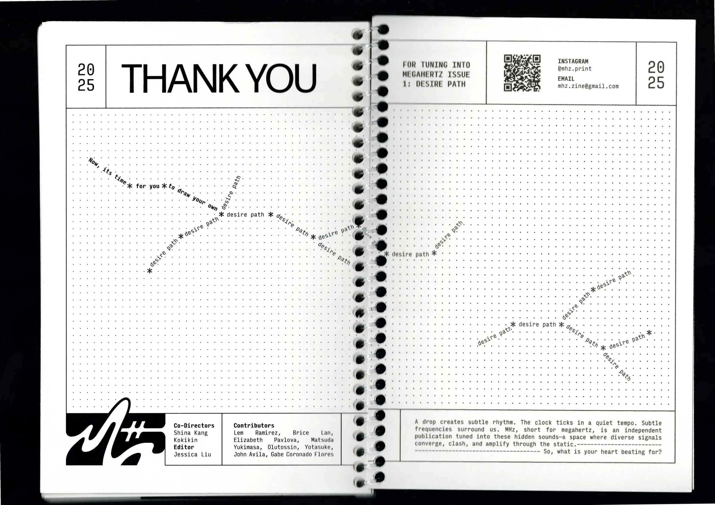 Back page, Thank You and colophon
